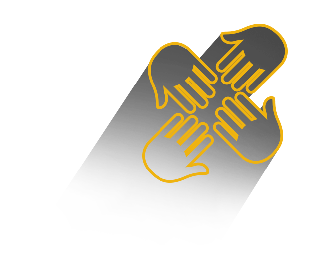 Four hands together icon